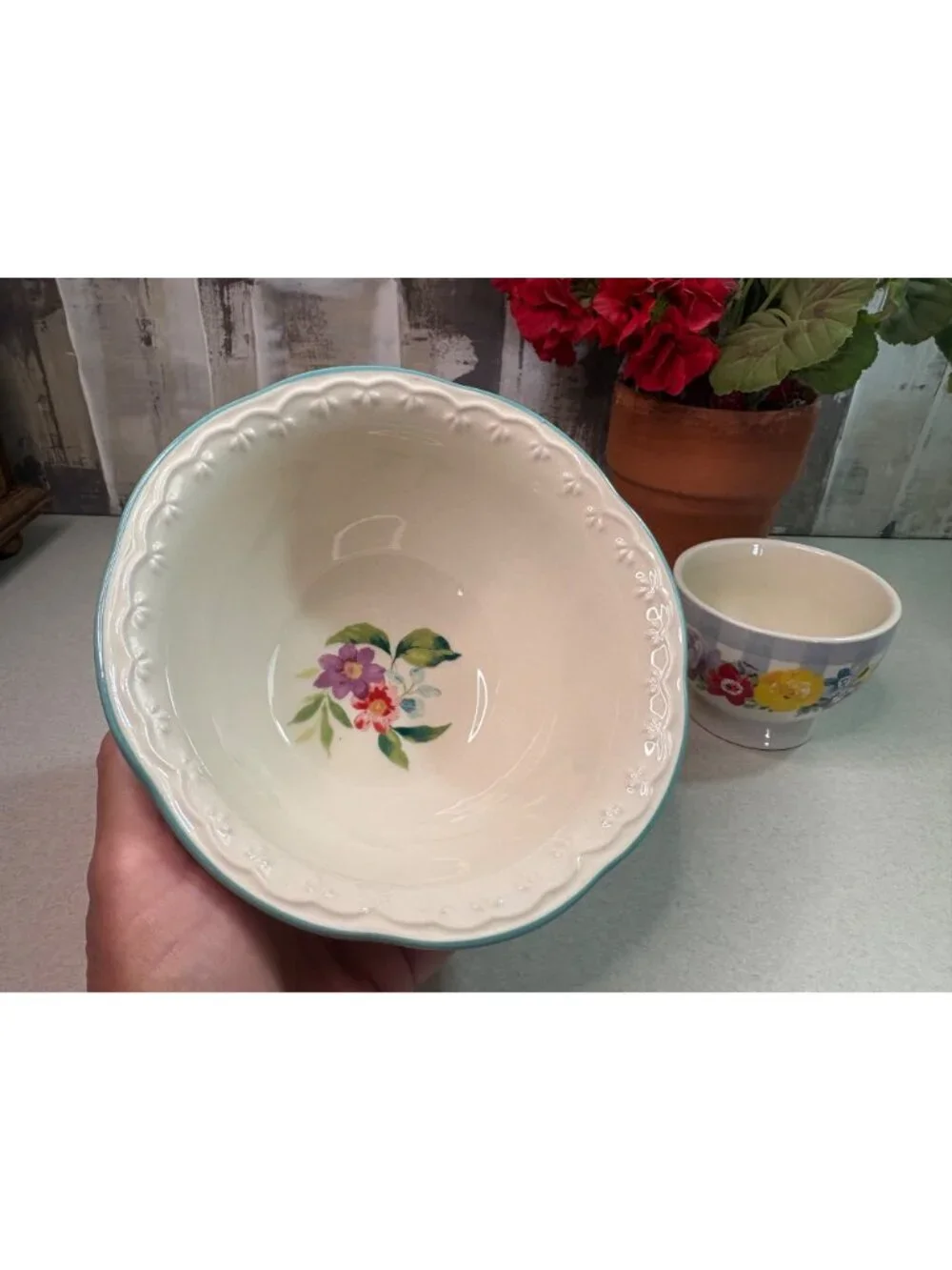 Pioneer Woman Ceramic Cereal & Fruit Bowl Set of Two Floral